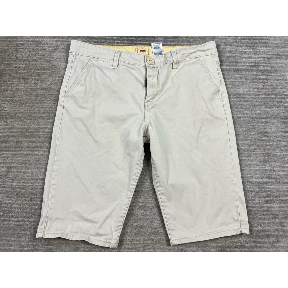 Levis Pants‎ Womens 14P Beige Capri Cotton Blend Pockets Casual